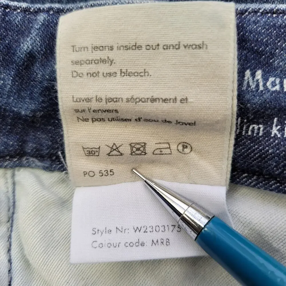 M.i.h Women's Jeans Bodycon Marrakesh High Rise Slim Kick Flare More Blue sz 26